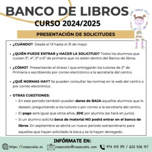 BANCO DE LIBROS CURSO 2024/2025