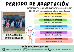 ¡NUEVO CURSO! Periodo de adaptación